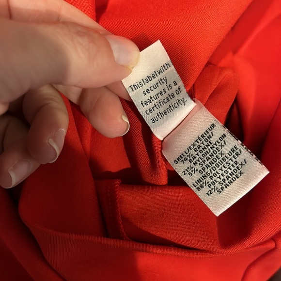 NWOT Diane Von Furstenberg Red Knee Length Ruched Waist Sheath Cocktail Dress - Picture 7 of 9